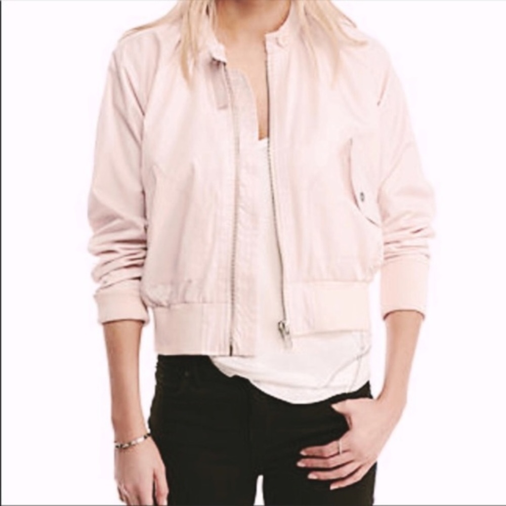 Baby Pink Midnight Bomber Jacket - Free People